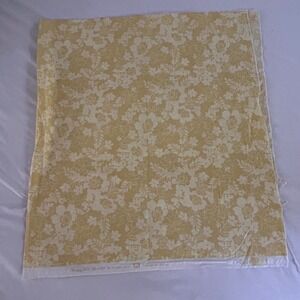 Richloom Jo-Ann Keepsake Calico Yellow Floral Cotton Fabric 44x25 Remnant